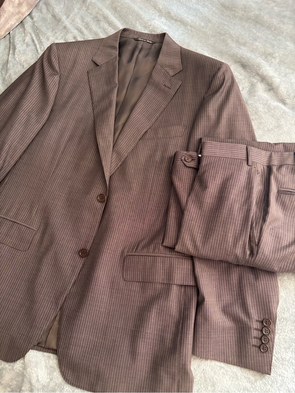 Canali Brown Pinstripe Two-Piece Suit